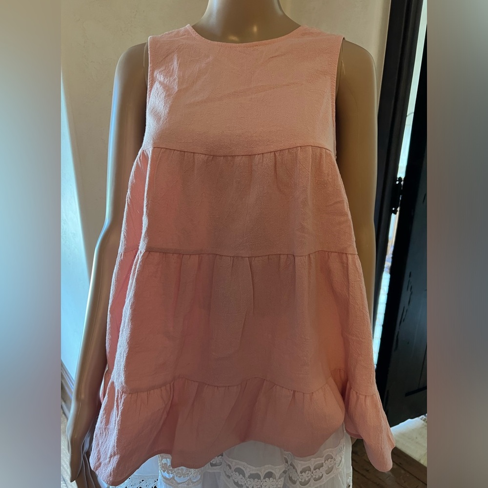 Pale Pink Oversized Babydoll Tank